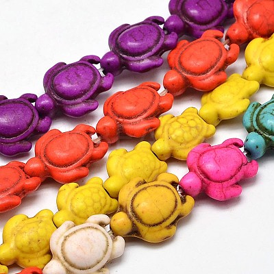 Dyed Synthetic Turquoise Beads Strands G-M152-M-A-1