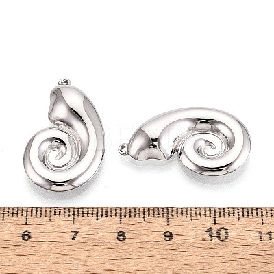 304 Stainless Steel Snail Pendants STAS-T069-02P-1