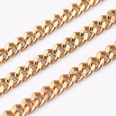 Ion Plating(IP) 304 Stainless Steel Twisted Chains Curb Chains CHS-H007-39G-1