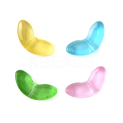200Pcs Spray Painted Transparent Glass Beads GLAA-FS0002-54A-1