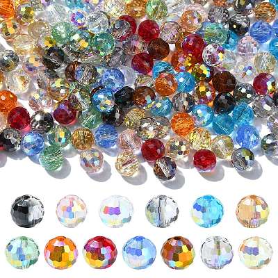 200Pcs 13 Colors Transparent Electroplate Glass Beads Strands EGLA-CJ0001-25-1