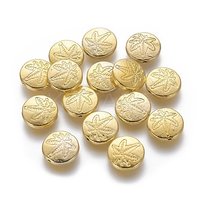 Autumn Theme Tibetan Style Alloy Beads X-TIBEB-R028-G-LF-1