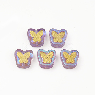 Electroplate Transparent Handmade Lampwork Beads LS-X-LAMP-Q032-04A-1