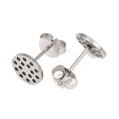 304 Stainless Steel Stud Earring Findings STAS-P434-06B-P-1
