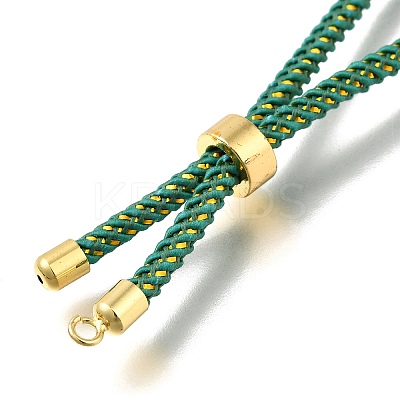 Braided Cotton Cord Slider Bracelet Making MAK-R001-01G-24-1