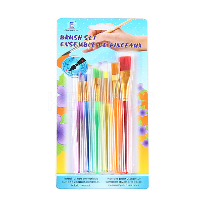 Plastic Children's Nylon Brush Head Tempera Paint Brush Set DRAW-PW0001-095-1