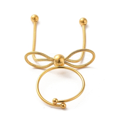 304 Stainless Steel Open Cuff Ring RJEW-C070-01A-G-1