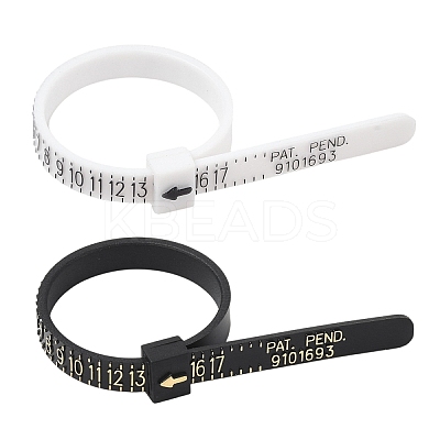 2Pcs 2 Colors Plastic Ring Sizer Measuring Tool FAMI-YW0001-01-1