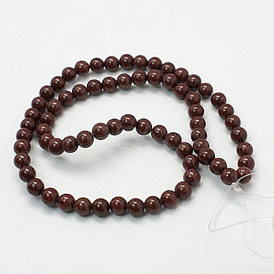 Natural Mashan Jade Round Beads Strands G-D263-8mm-XS05-1