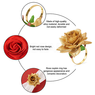 6Pcs 3 Style Alloy Rope Napkin Rings AJEW-EL0001-01-1