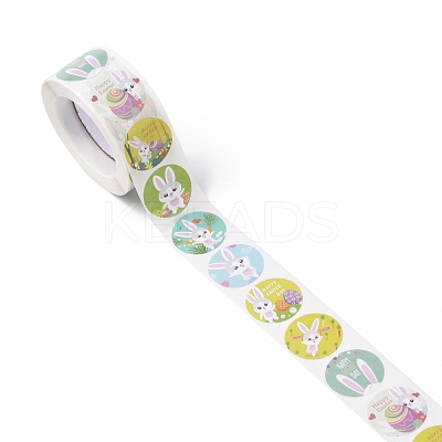 8 Patterns Easter Theme Self Adhesive Paper Sticker Rolls DIY-C060-03N-1