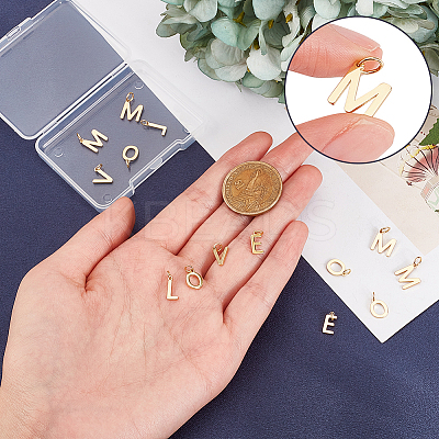 14Pcs 5 Style Brass Charms KK-AR0003-64-1