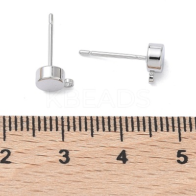 SHEGRACE Brass Stud Earring Findings XGR0105P-151P-1