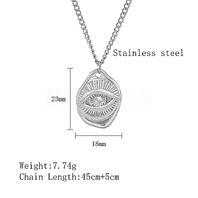 304 Stainless Steel Pendant Necklaces QZ6999-4-1