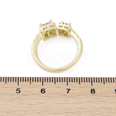 Brass Micro Pave Cubic Zirconia Cuff Rings RJEW-S400-17B-G-1