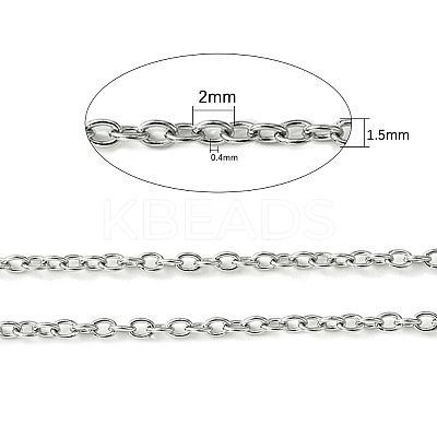 Tarnish Resistant 304 Stainless Steel Cable Chains CHS-A003J-0.4mm-1