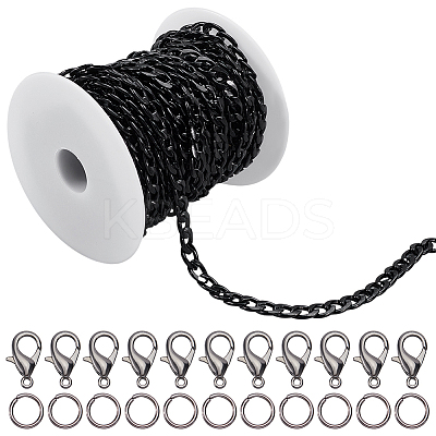 DIY Aluminum Twisted Chains Curb Chains Necklaces/Bracelets Making Kits DIY-SP0001-89-1