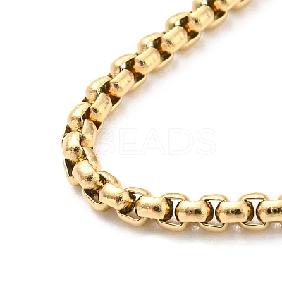 304 Stainless Steel Box Chain Necklace for Men Women NJEW-A008-05G-1