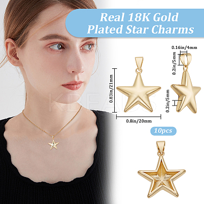 10Pcs Rack Plating Brass Pendants KK-BBC0016-12-1