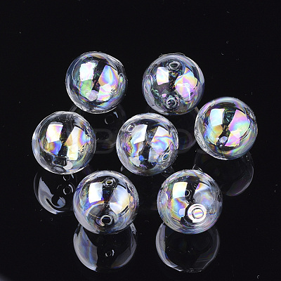 Handmade Blown Glass Globe Beads DH017J-1-12mm-AB-1