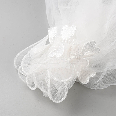 Polyester Bridal Lace Oversleeves for Women AJEW-WH20007-90-1