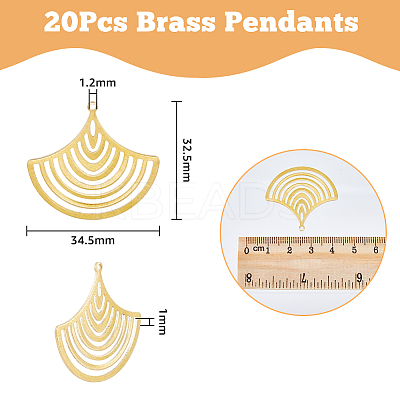 20Pcs Brass Pendants KK-DC0002-24-1