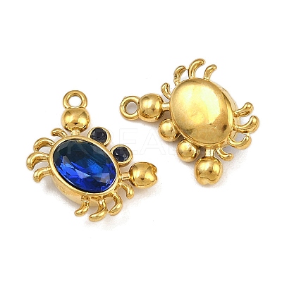 304 Stainless Steel Rhinestone Charms STAS-H242-05G-06-1