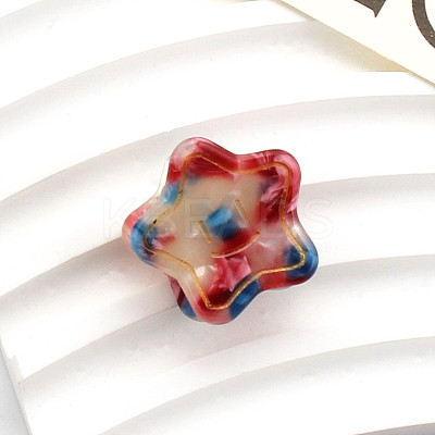 Cellulose Acetate(Resin) Star Hair Claw Clips OHAR-PW0003-030C-1