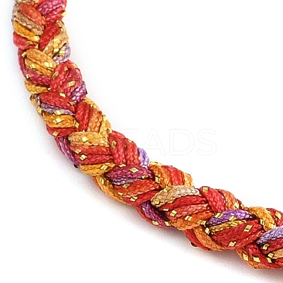 4MM Braided Nylon Cord Bracelets FIND-A057-01G-10-1