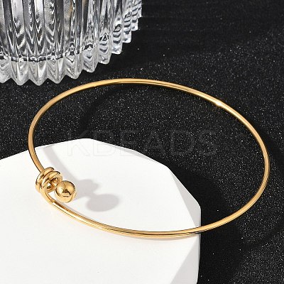 304 Stainless Steel Bangles for Women BJEW-C088-03G-1