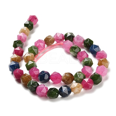 Natural Dyed White Jade Beads Strands G-F753-03-1