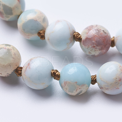 Natural Regalite/Imperial Jasper/Sea Sediment Jasper Beaded Necklaces X-NJEW-P202-36-A04-1