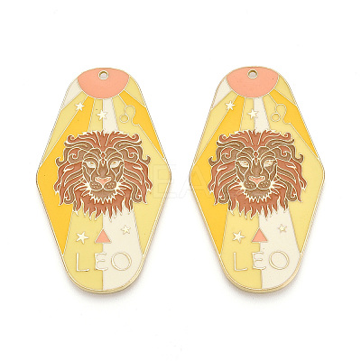 Rack Plating Alloy and Enamel Big Pendants X1-ENAM-T021-29F-1