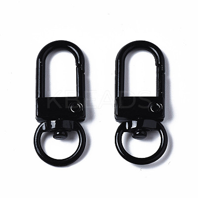 Spray Painted Eco-Friendly Alloy Swivel Snap Hooks Clasps PALLOY-T080-02A-NR-1
