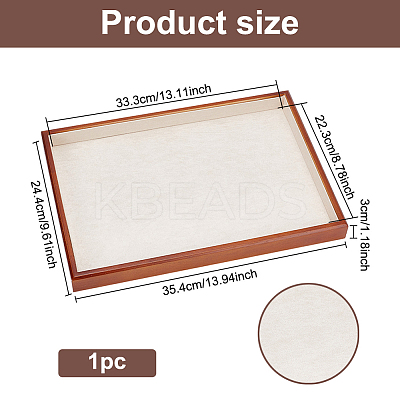 Rectangle Spray Painted Wooden Jewelry Display Trays FIND-WH0152-187A-1