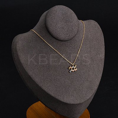 925 Sterling Silver Colorful Cubic Zirconia Constellation Pendant Cable Chain Necklaces for Women STER-R009-01G-11-1