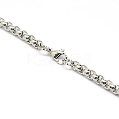 Tarnish Resistant 304 Stainless Steel Venetian Chain Necklace Making STAS-A028-N031P-1