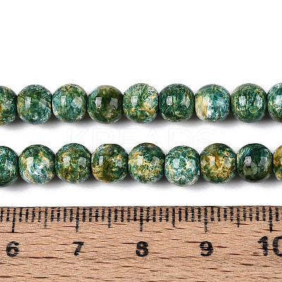 Baking Paint Glass Beads Strands X-DGLA-N016-6mm-07-1
