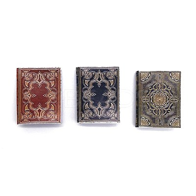 3Pcs Paper Book Miniature Ornaments X-PW-WG81641-03-1