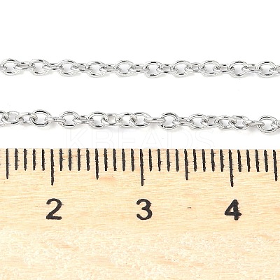 Tarnish Resistant 304 Stainless Steel Cable Chain Necklaces STAS-O037-120P-1