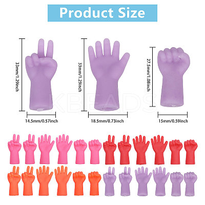 4 Bags 4 Colors Rubber Knitting Needle Point Protector AJEW-GL0001-79-1
