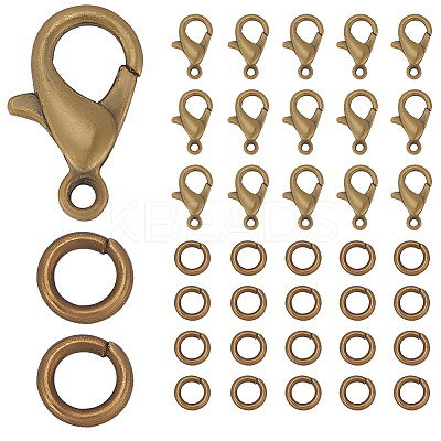 400Pcs Zinc Alloy Lobster Claw Clasps FIND-SP0001-33AB-1