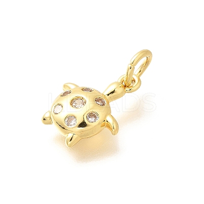 Brass Micro Pave Cubic Zirconia Pendants KK-Q040-02J-G-1