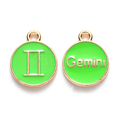 Alloy Enamel Pendants ENAM-S124-01A-06I-1