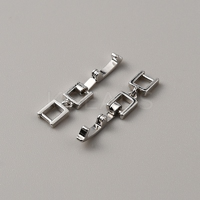 Brass Fold Over Clasps LS-KK-WH0046-51P-1