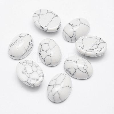 Synthetic Howlite Cabochons G-P215-10-13x18mm-1