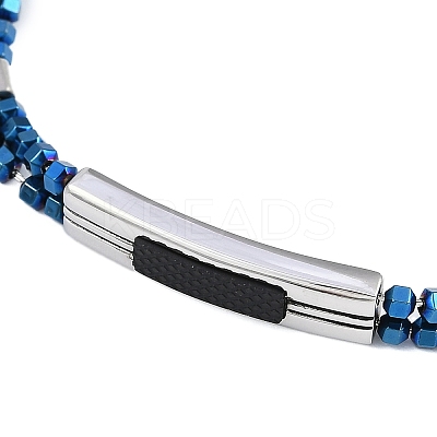 Synthetic Non-magnetic Hematite Beaded Bracelets BJEW-S156-05P-A-1