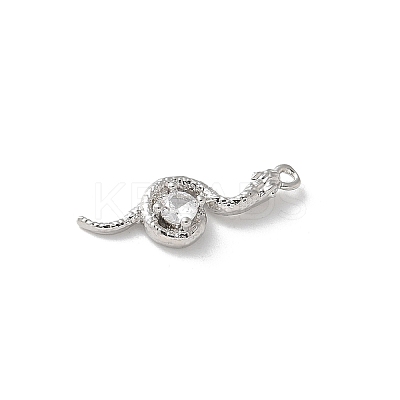 Brass Micro Pave Clear Cubic Zirconia Pendants LS-KK-S505-03P-01-1