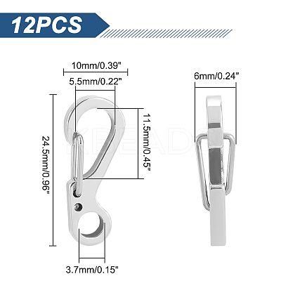 201 Stianless Steel Kecychain Clasps STAS-UN0039-76P-1