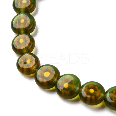 Handmade Millefiori Lampwork Beads Strands LAMP-G164-12E-1